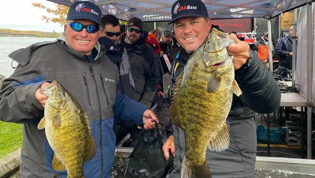 Professional angler Scott Marin and his father.