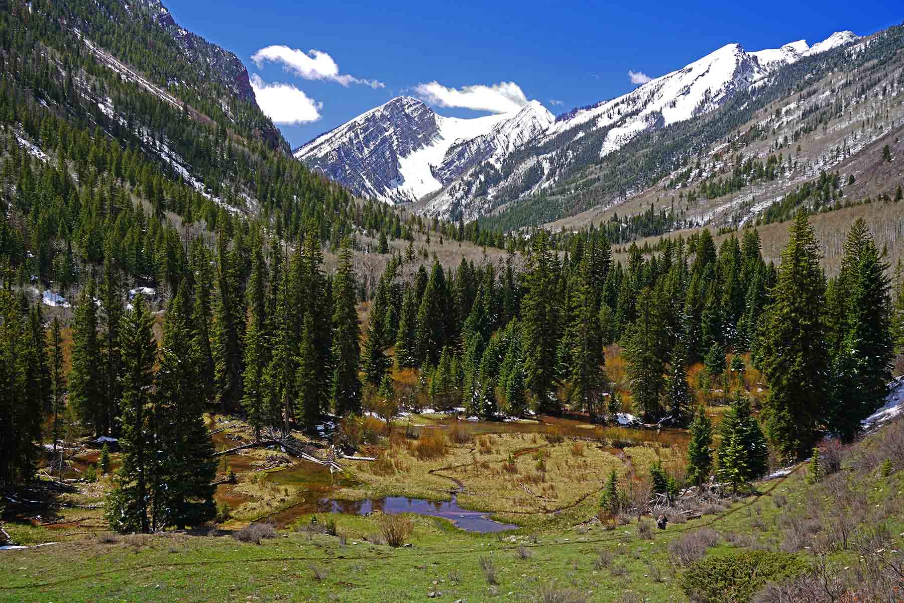 The Snow Falls Mass Ranch in Pitkin County, Colorado. 