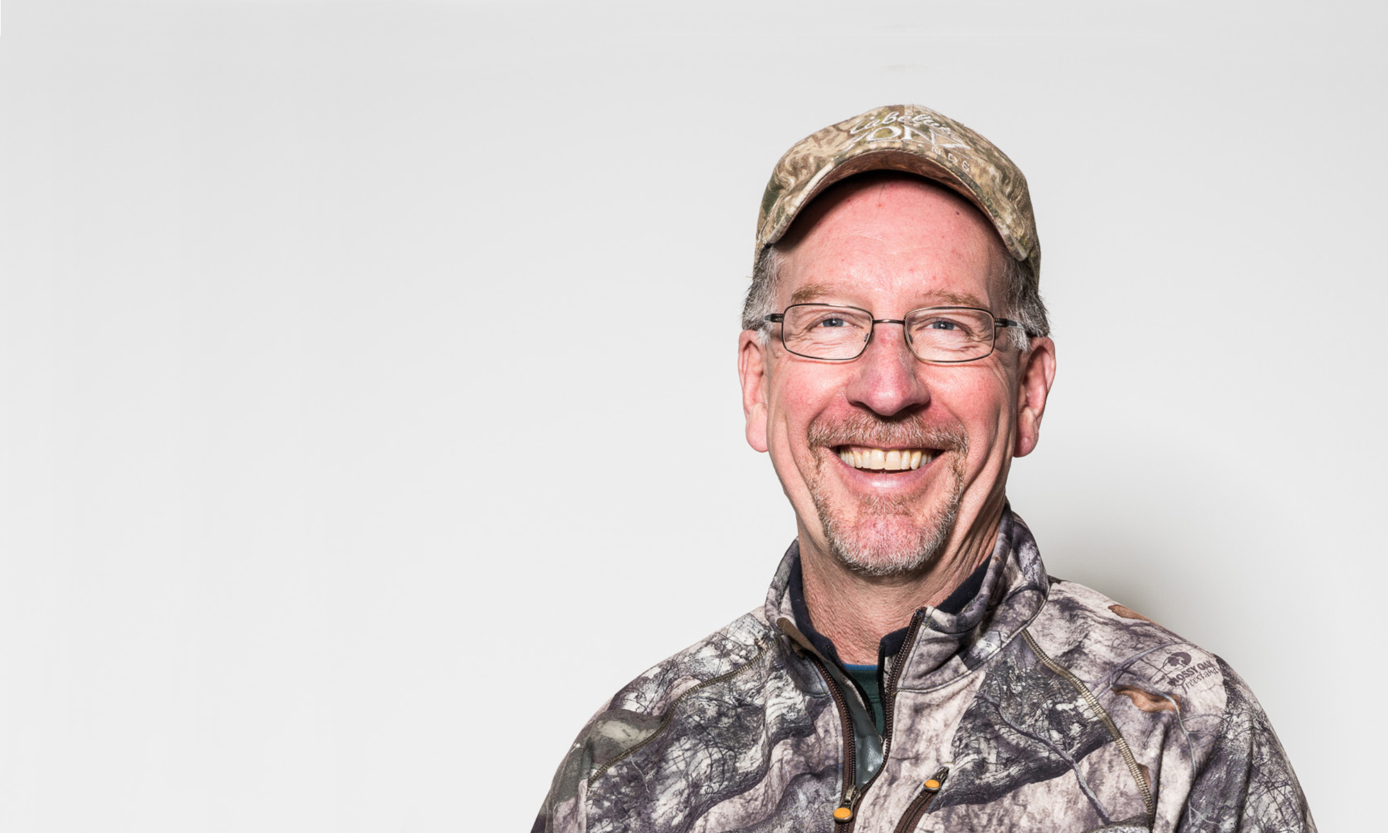 Field & Stream whitetail columnist Scott Bestul on a white background. 