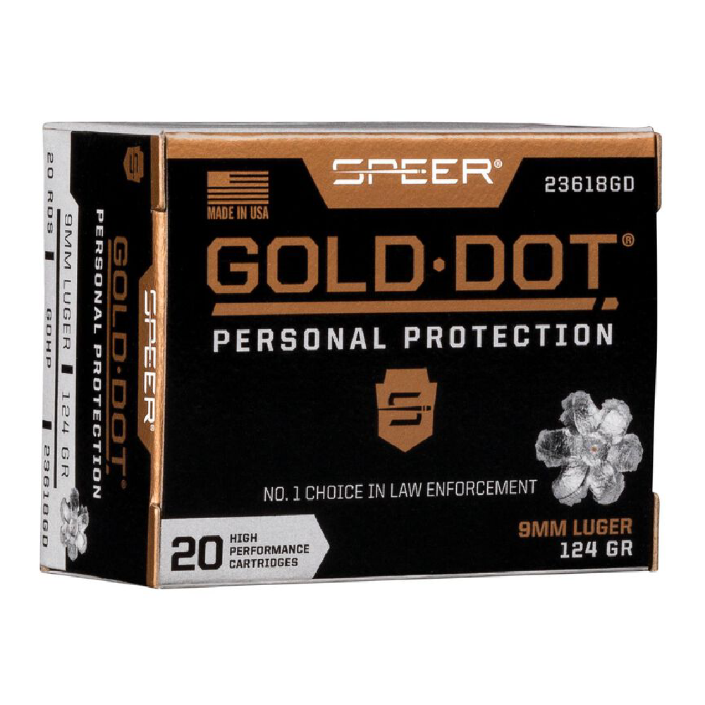 Speer Gold Dot Personal Protection 9mm 124-Grain BJHP Ammo