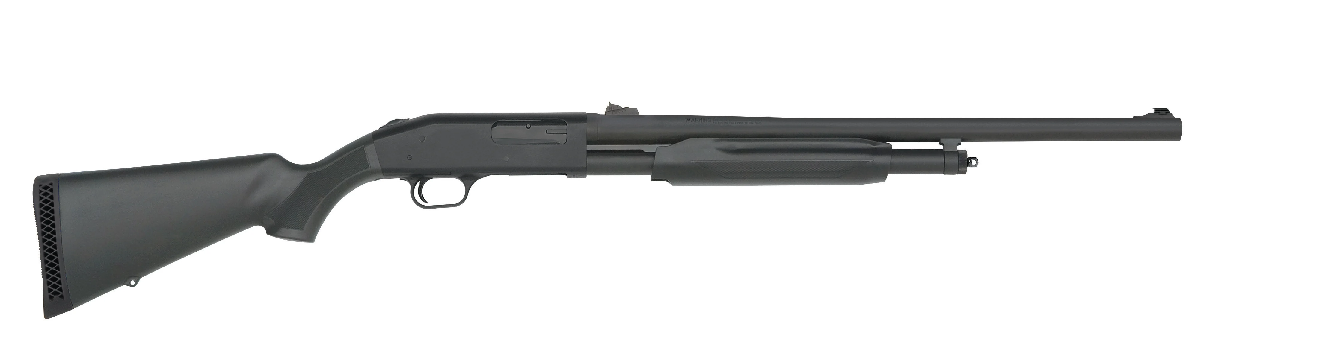 Mossberg 500 Slugster slug gun on a white background.