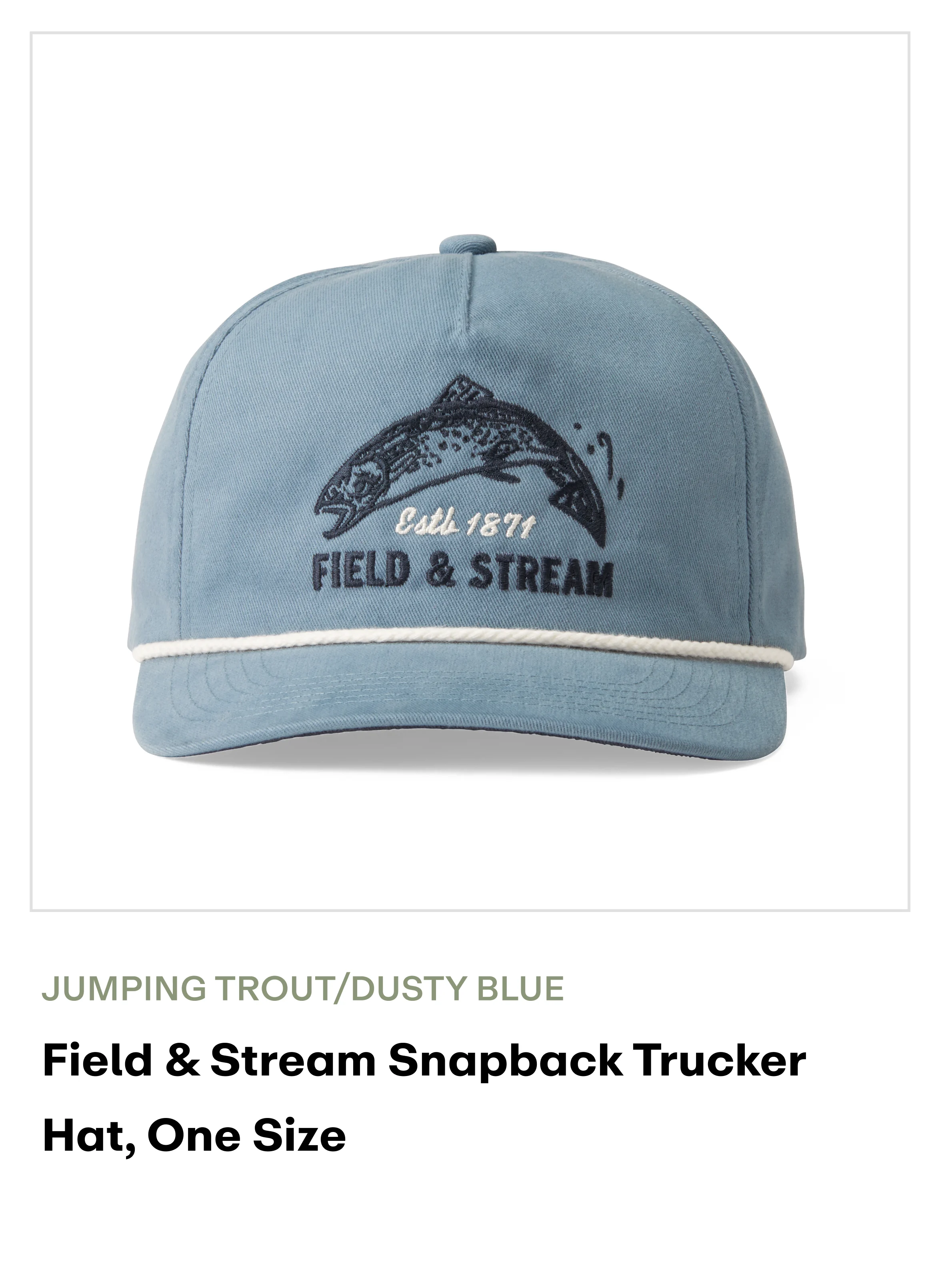 amazon roper hat-trout - lt blue