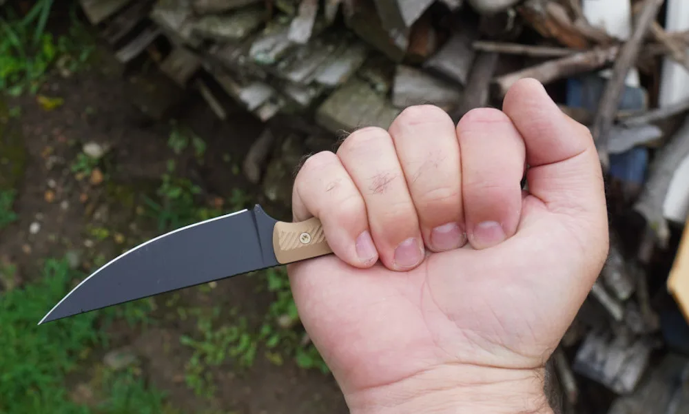 Close-up of Montana Knife Company Wargoat Blade