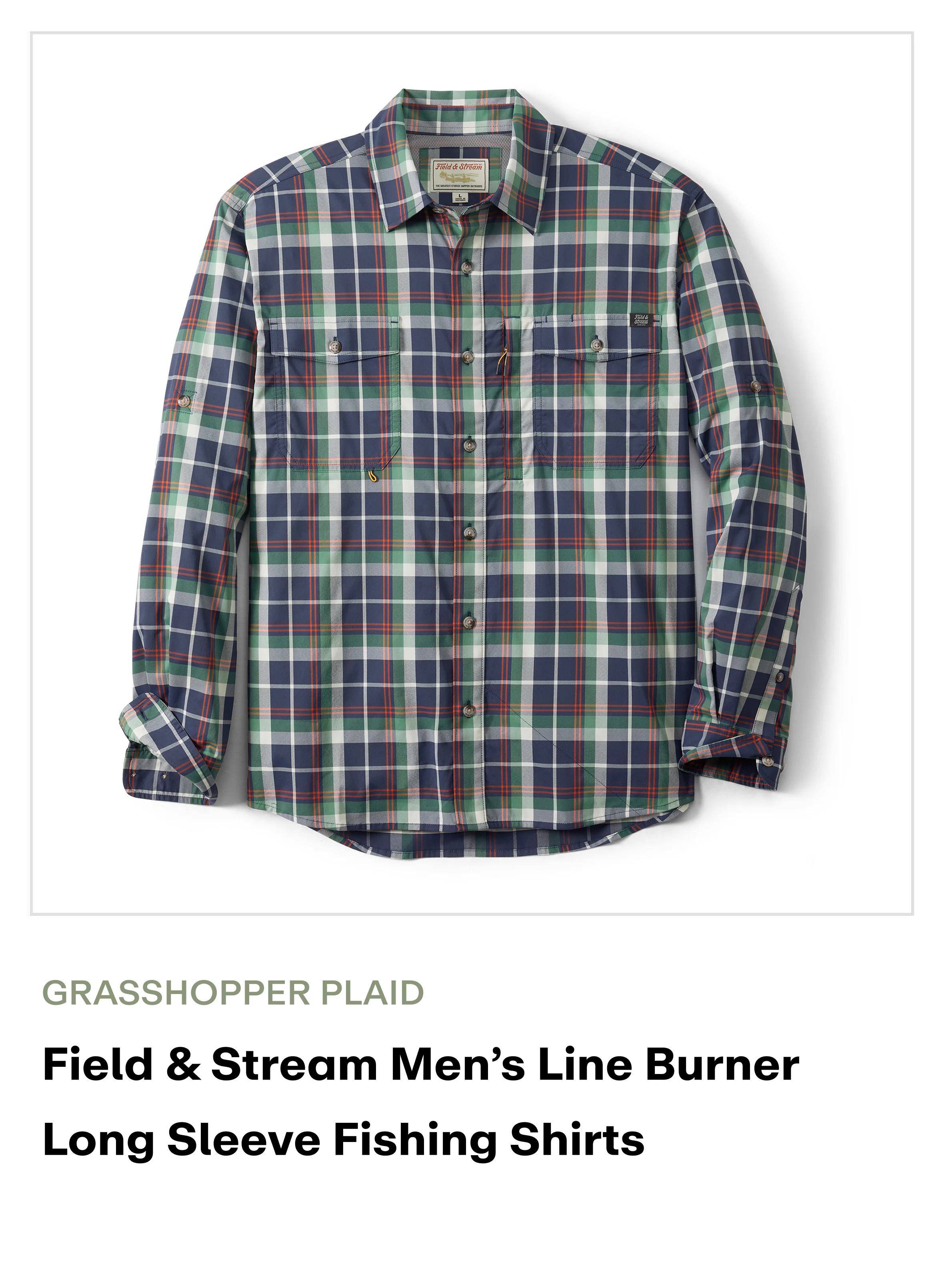 Amazon - Line Burner LS Shirt - Grasshopper Plaid