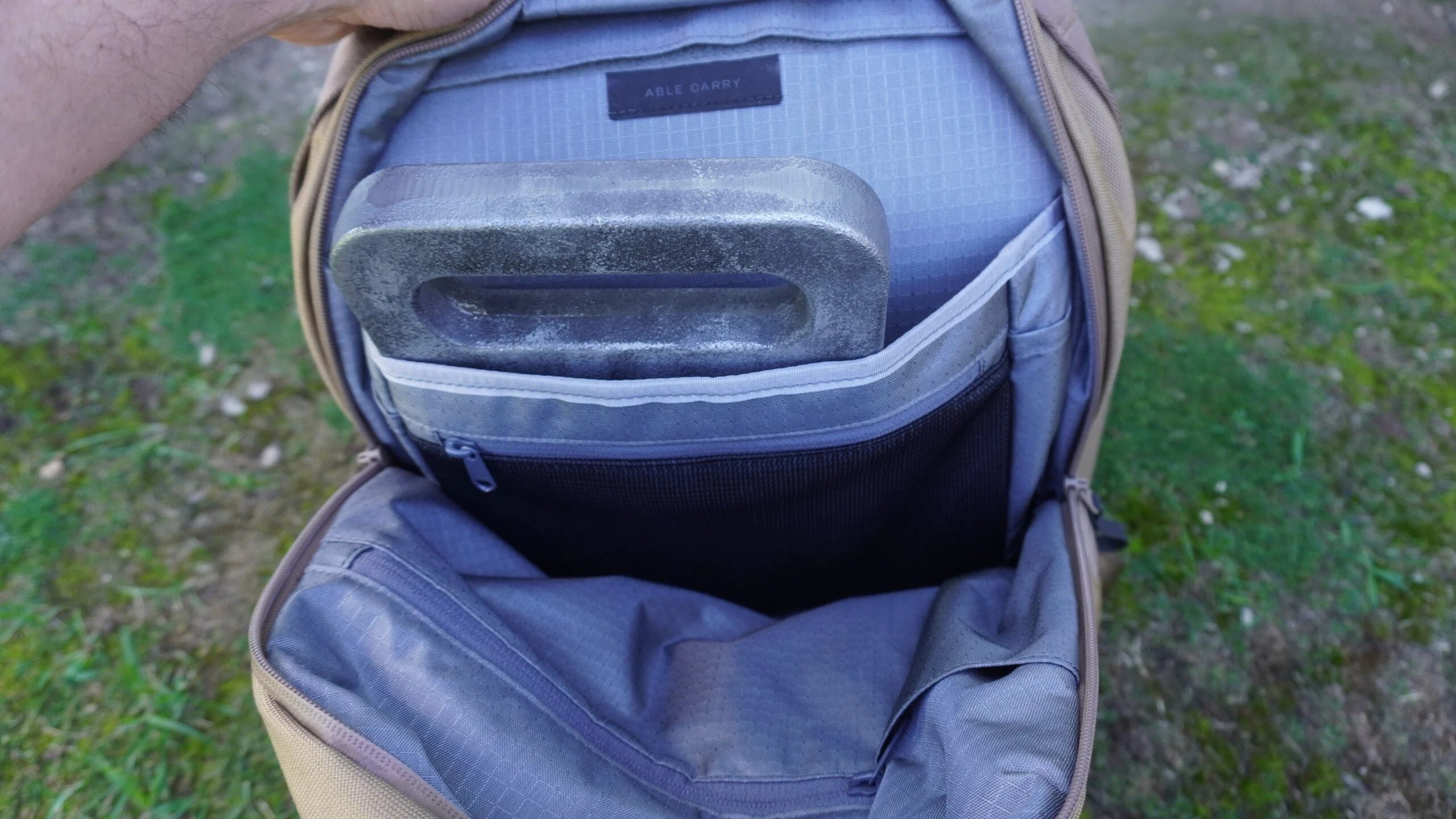 Interior of the Able Carry Daily Backpack