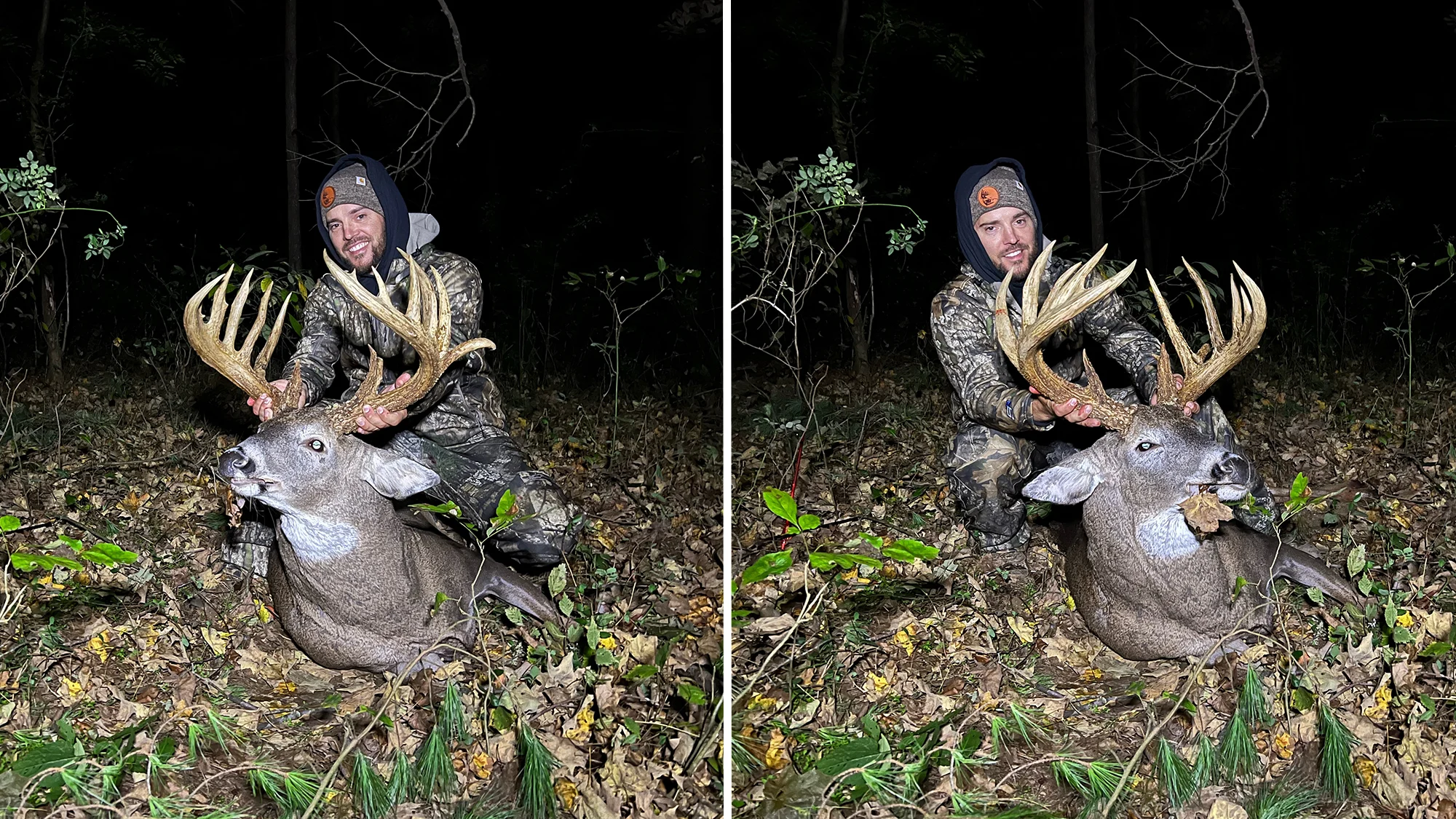 Ohio hunter Daniel Cermeans poses with a 200-inch whitetail buck. 