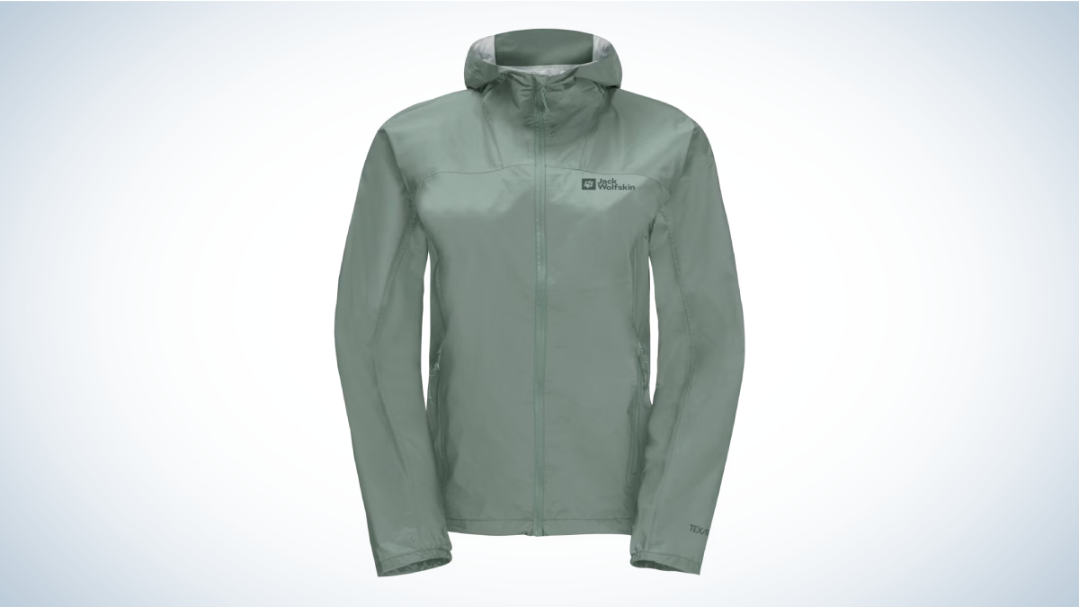 Jack Wolfskin Prelight 2.5L Jacket on gray and white background