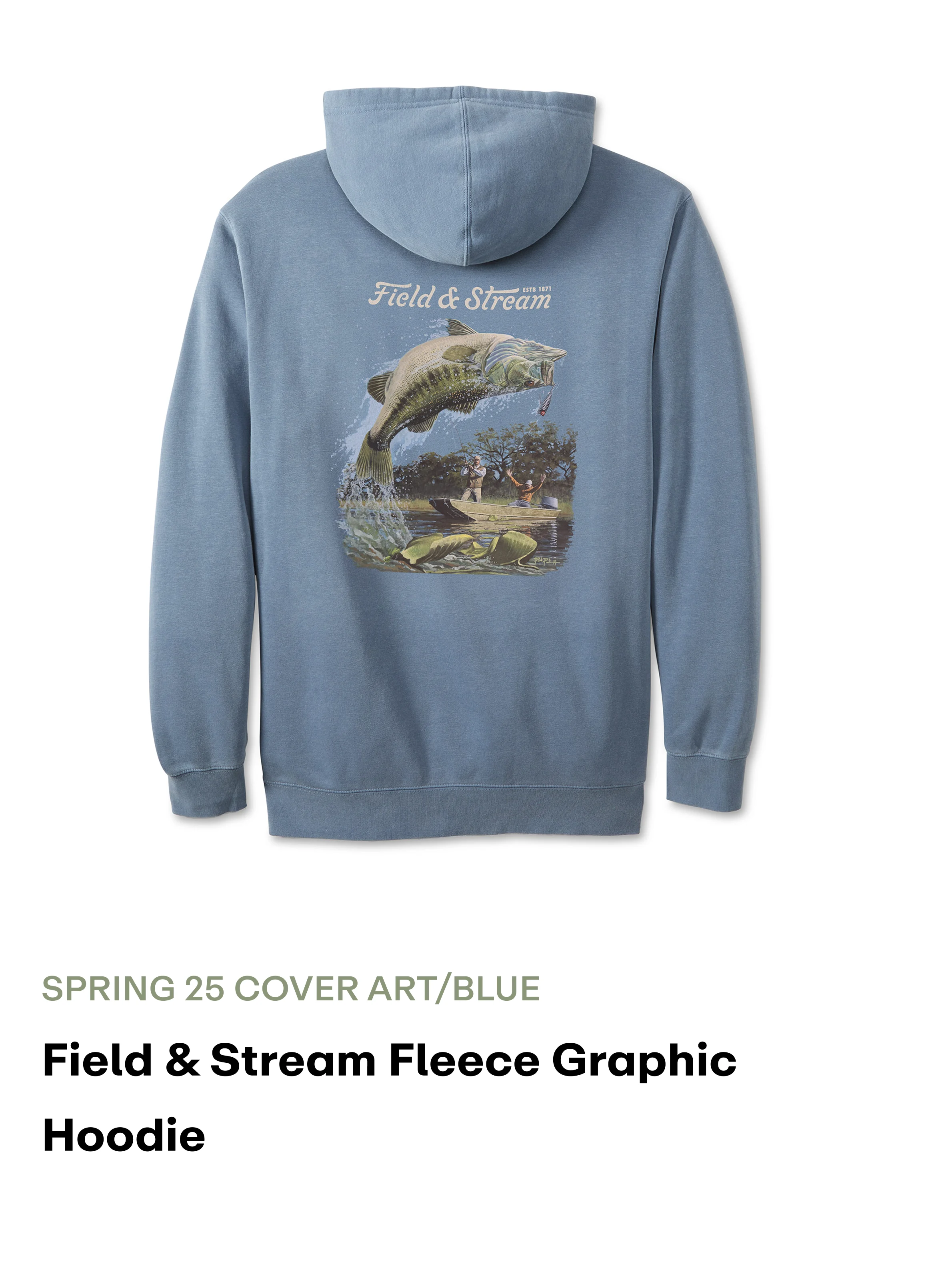 Field & Stream Fleece Graphic Hoodie - Sp 25 cover/blue