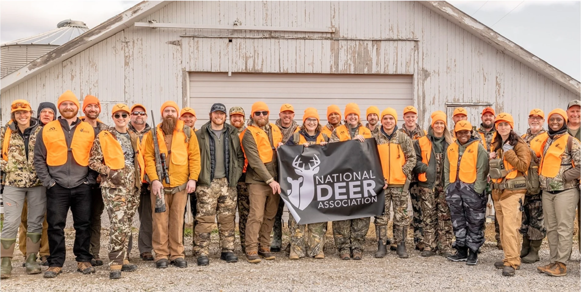 A group of new hunters and their mentors at an NDA Field to Fork program event.