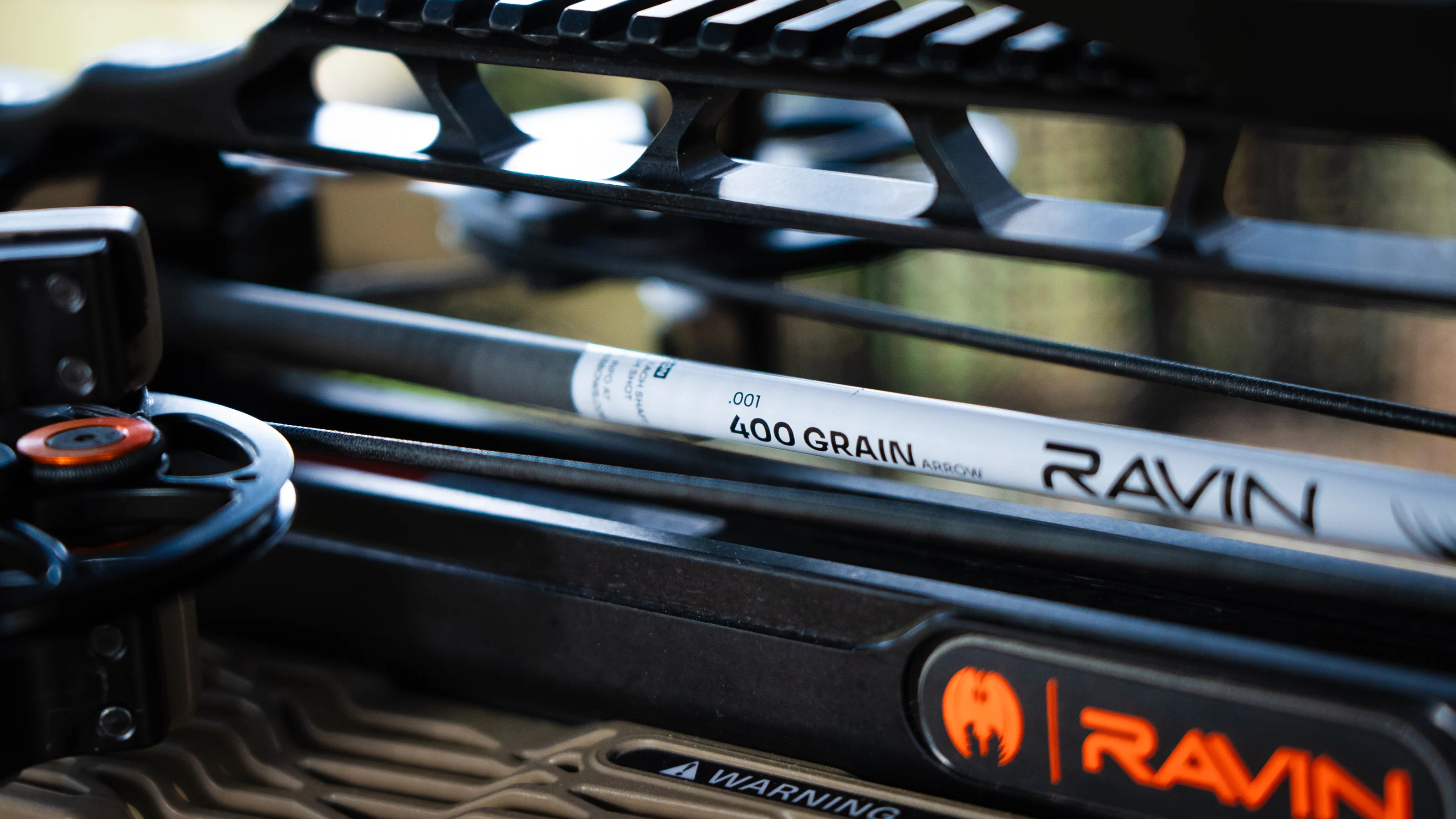 The new Ravin LR crossbow with 400-grain bolt loaded. 