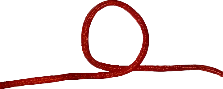 Bowline knot step 1