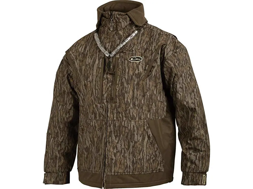 Drake Waterfowl fleece-lined full zip jacket.