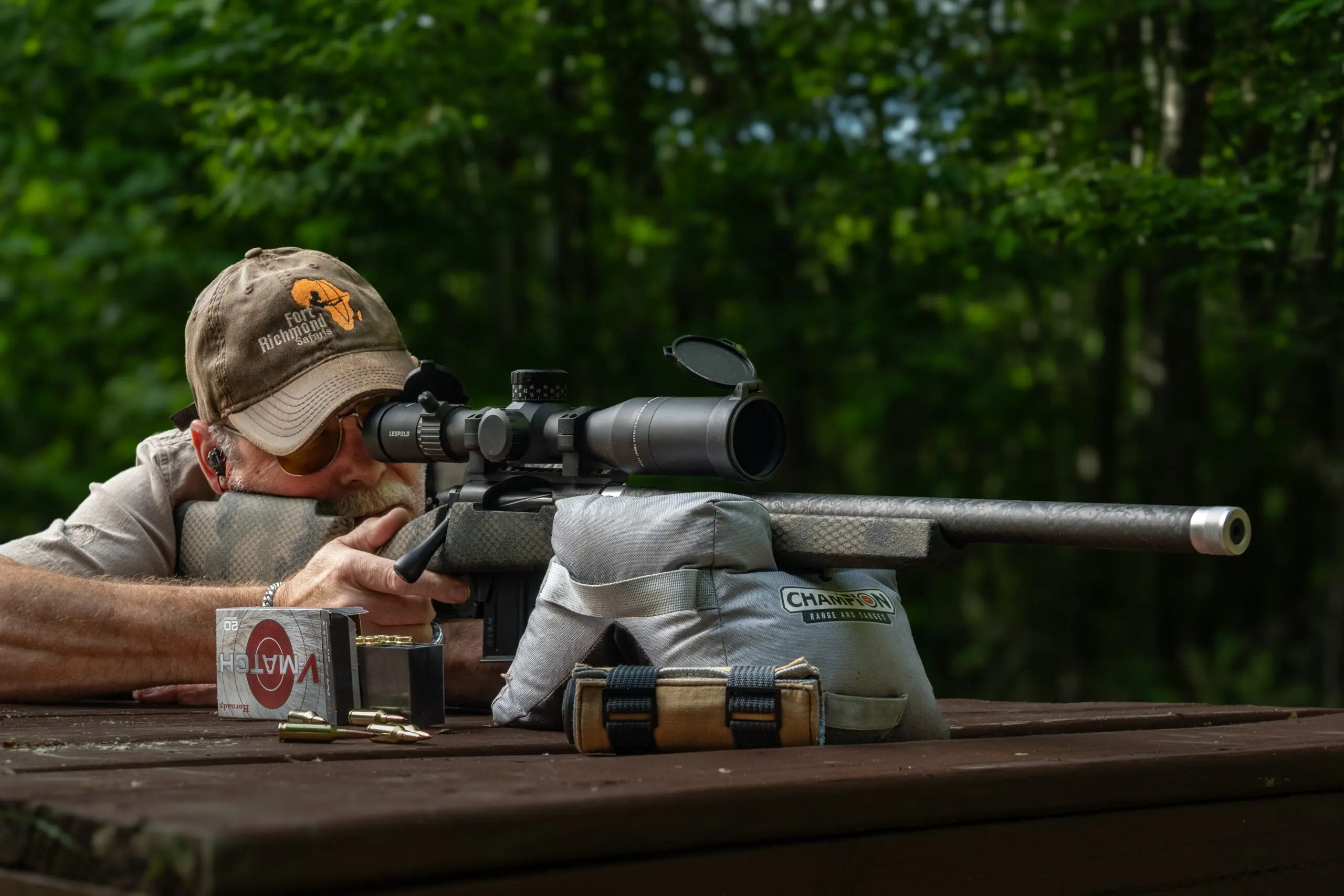 A shooter tests the new Proof Research Elevation 2.0 from a benchrest.