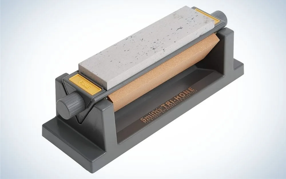 Tri-6 Arkansas Tri-Hone Sharpening Stones System is the best sharpening stone.