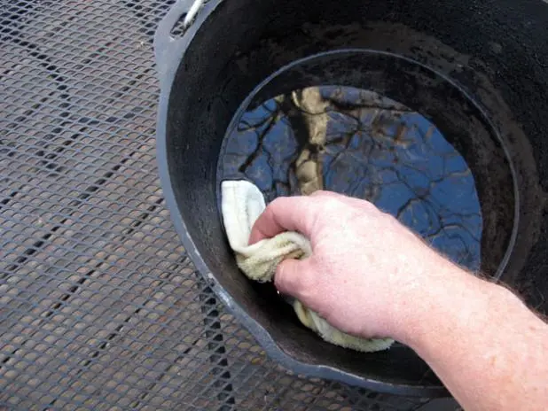 Start stage-two scrubbing with white vinegar and a rag.