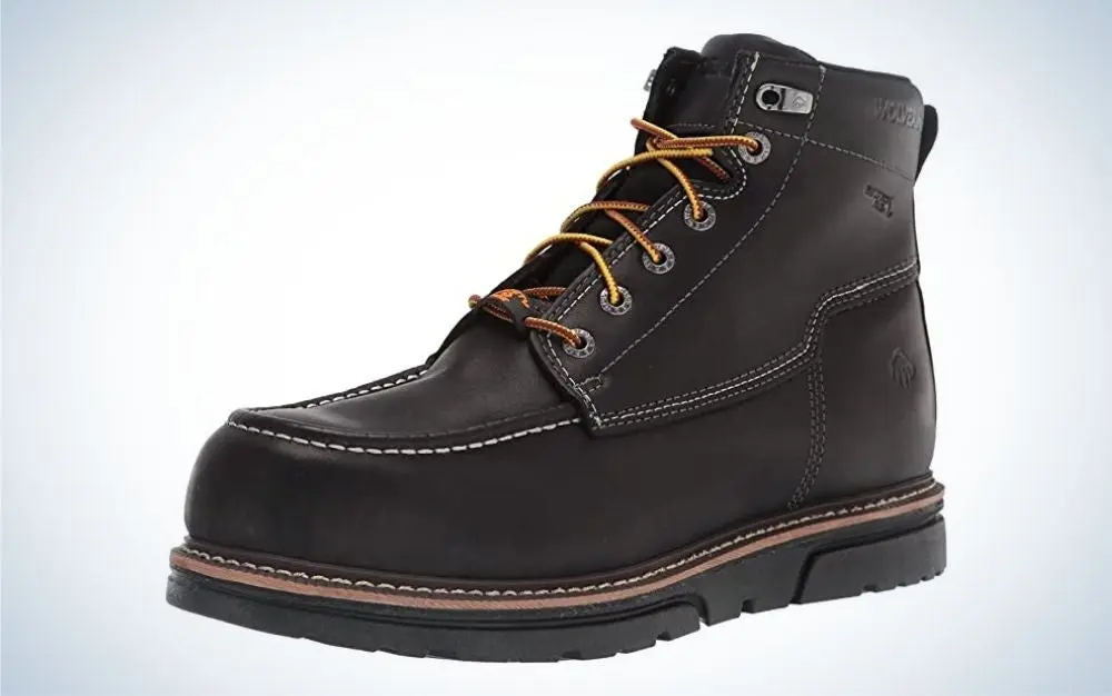 Wolverine Menâs I-90 DuraShocks Work Boot are the most comfortable work boots overall.