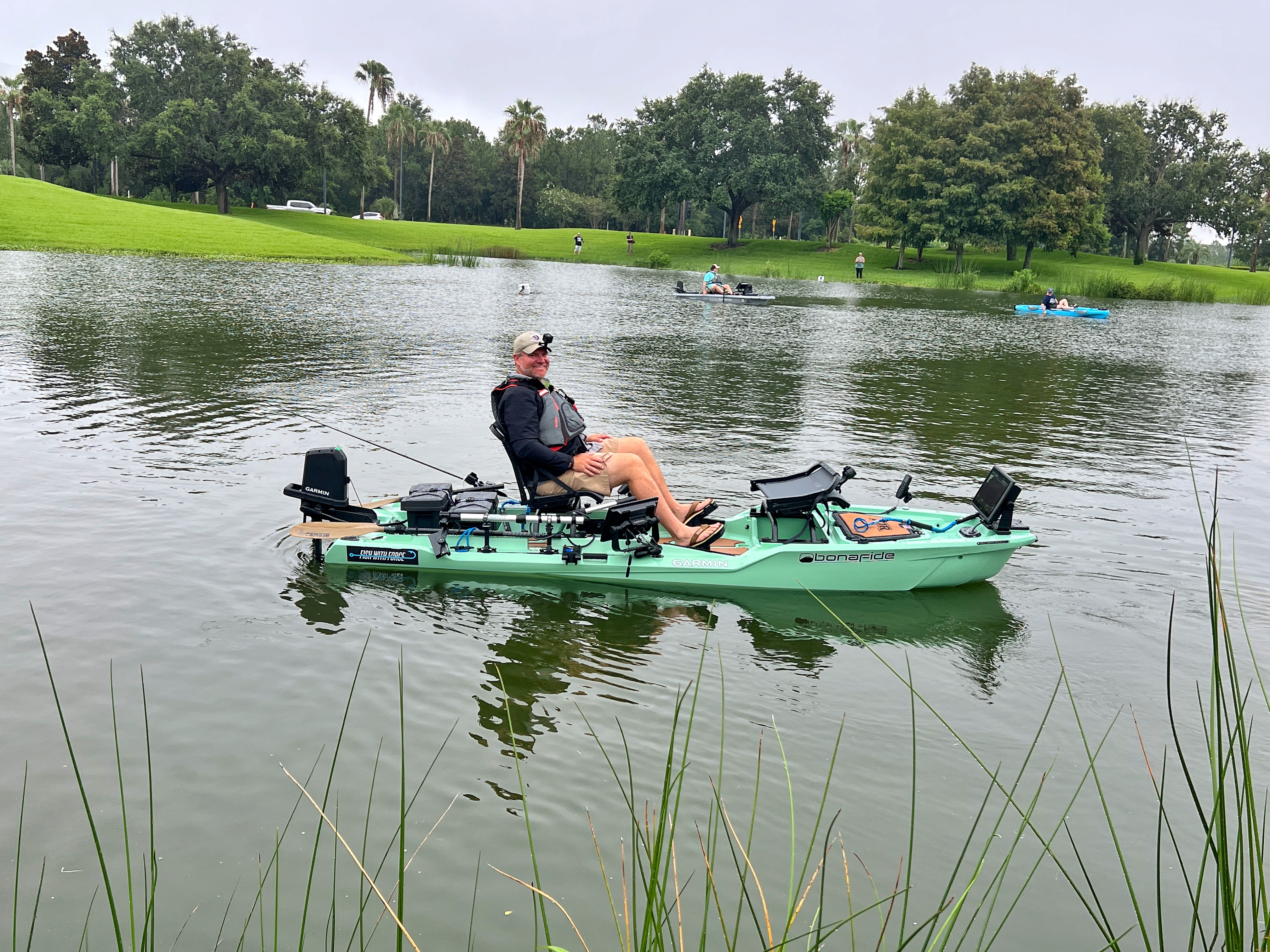 Angler on kayak