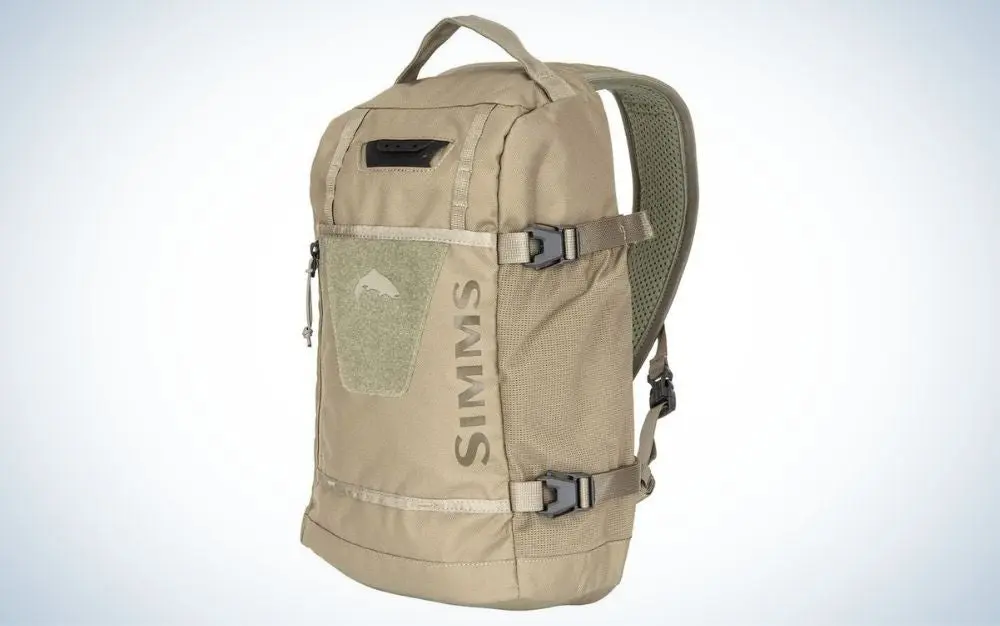 Simms Tributary is the best value fly fishing sling pack.