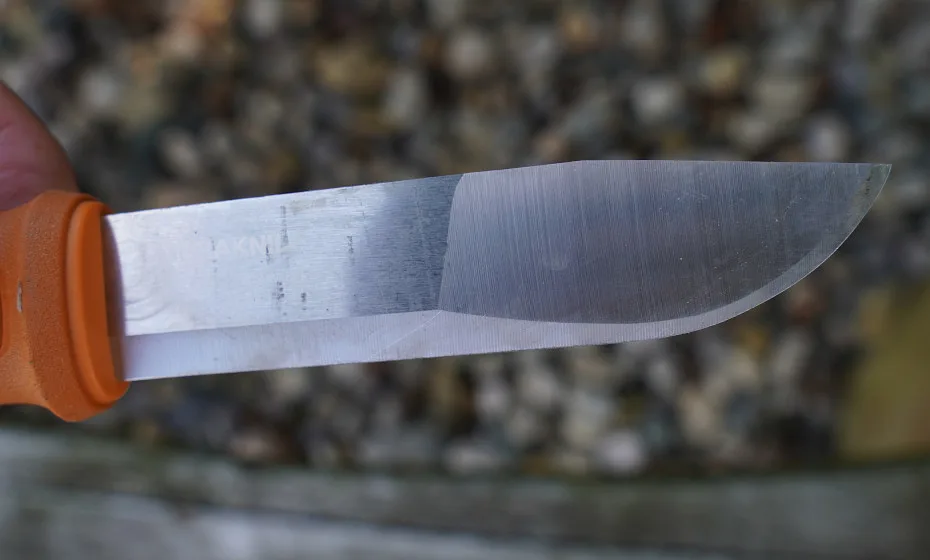 Close-up of Morakniv Kansbol knife blade