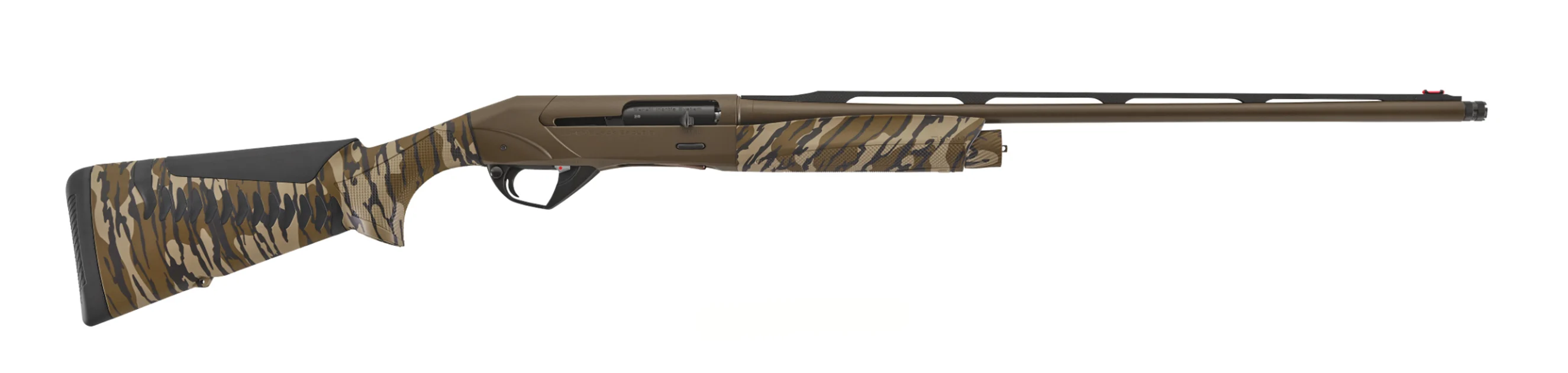 Benelli's new Super Black Eagle 3 28-Gauge turkey shotgun on a white background.