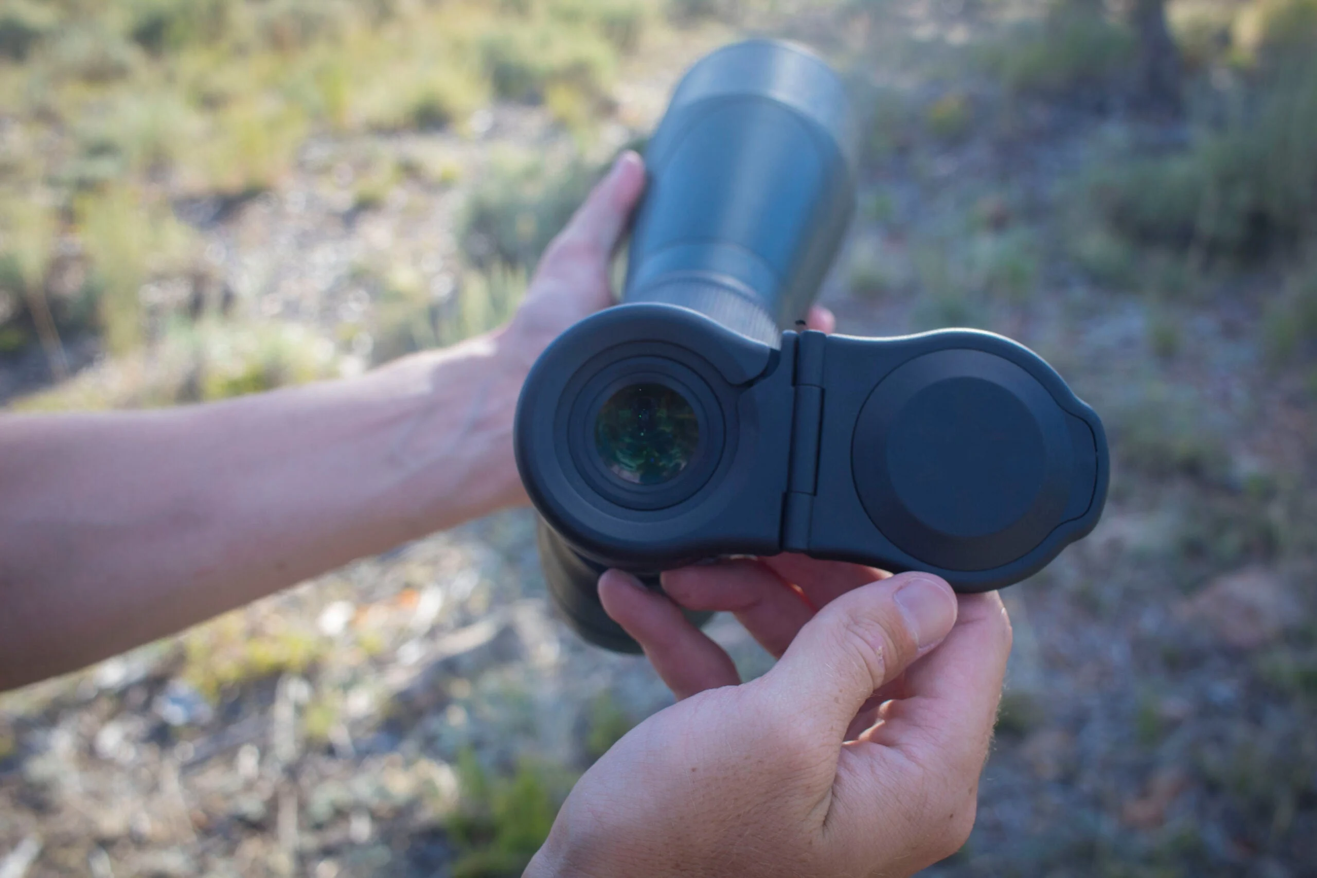 MagView adapter on spotting scope