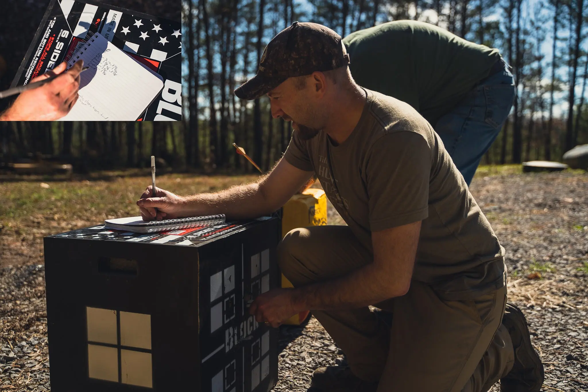 photo of testers writing down notes on crossbow models