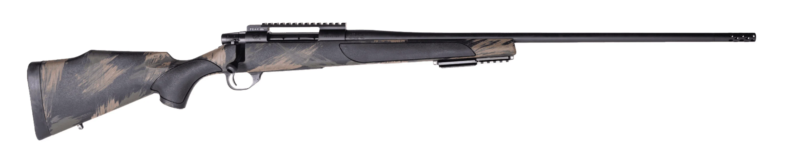 The new Weatherby Vanguard Black Hills bolt-action rifle on a white background. 