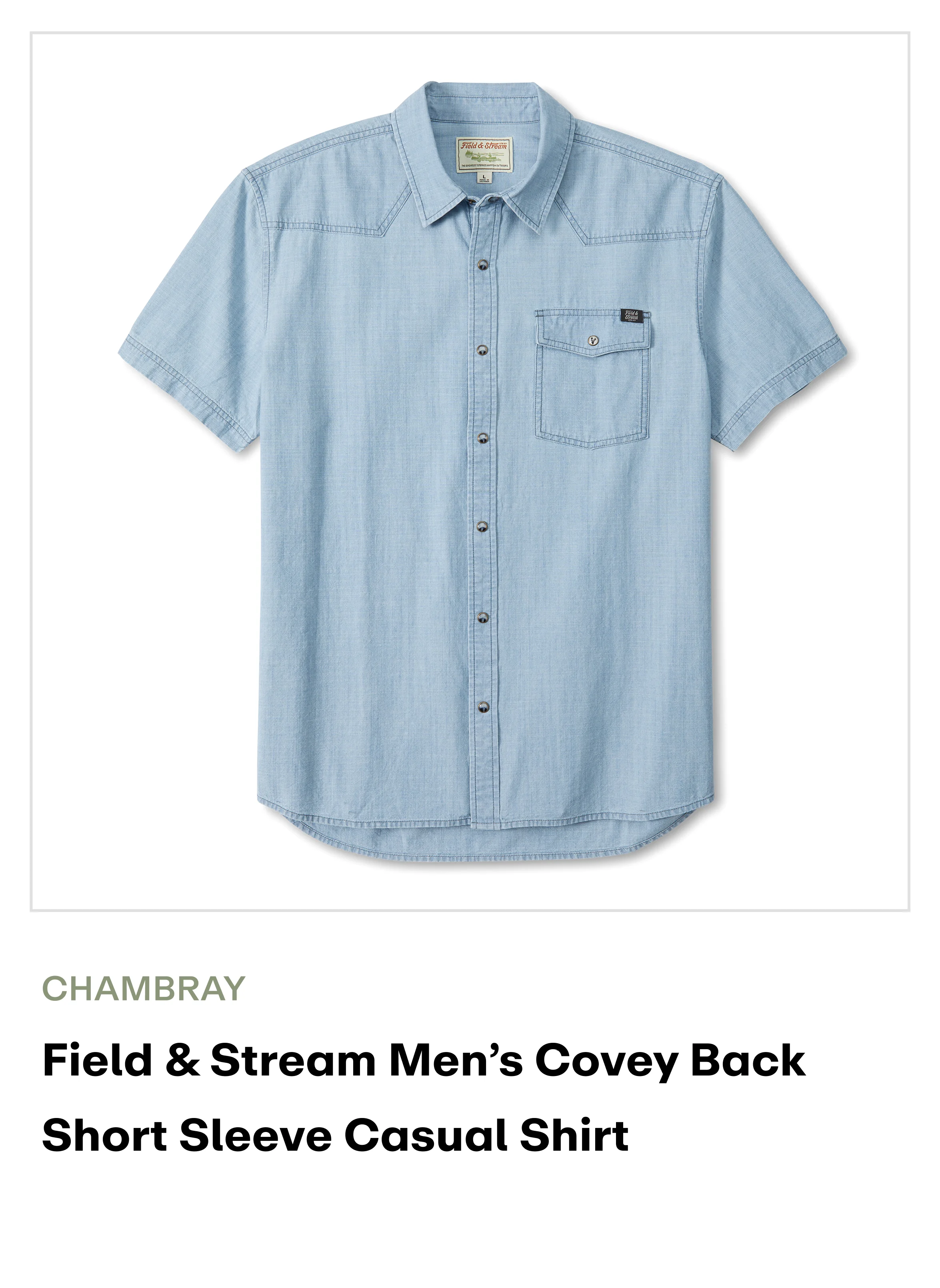 Amazon - Covey back SS Casual shirt-CHAMBRAY