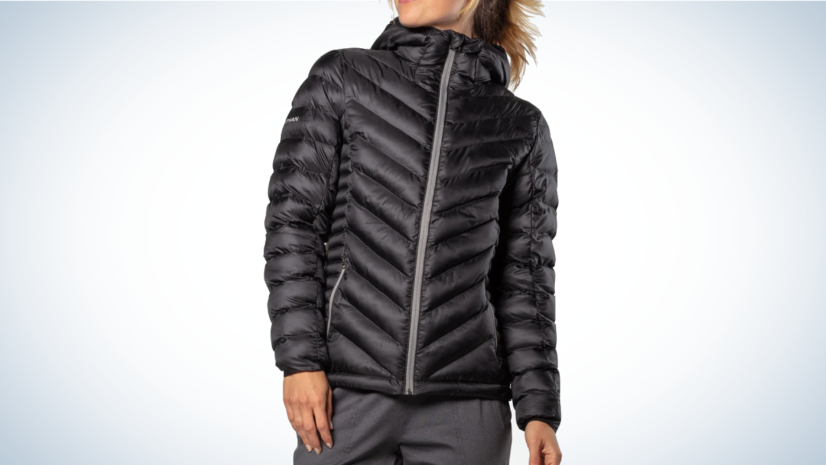 Nathan Sports Puffer Jacket on gray and white background