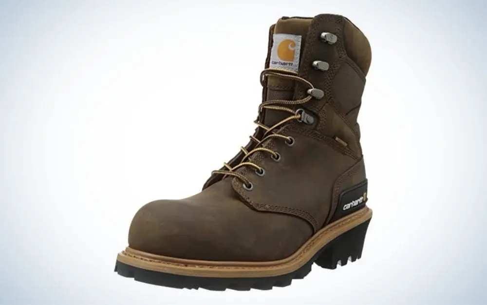 Carhartt Men's 8&quot; Waterproof Composite Toe Leather Logger Boot is the best waterproof.