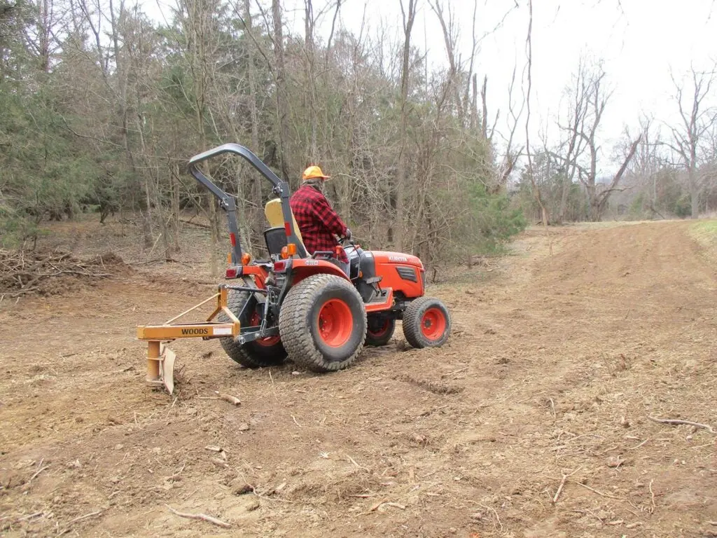 Man on tractor tilling a food plot.