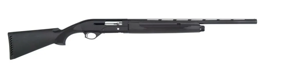 A Mossberg shotgun on a white background.