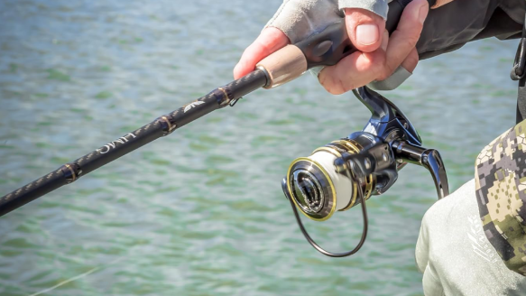 Angler using Pflueger President 20X Spinning Reel on the water