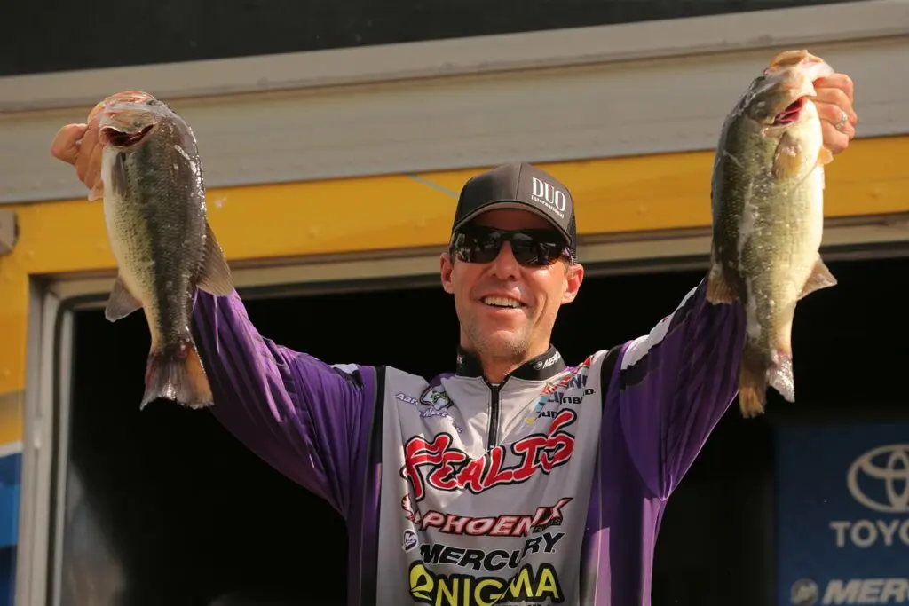 Professional bass angler Aaron Martens