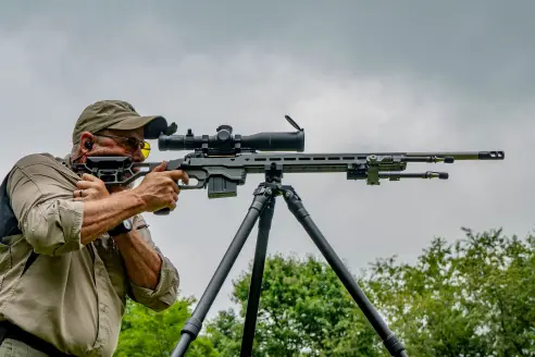 Long Range Rifle on Tripod