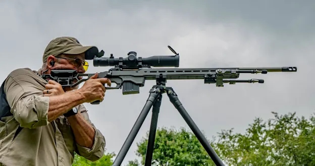 Long Range Rifle on Tripod