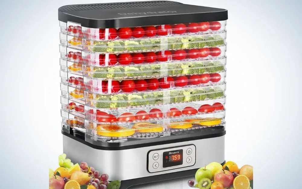 Homdox Food Dehydrator is the best dehydrator for jerky under $100.