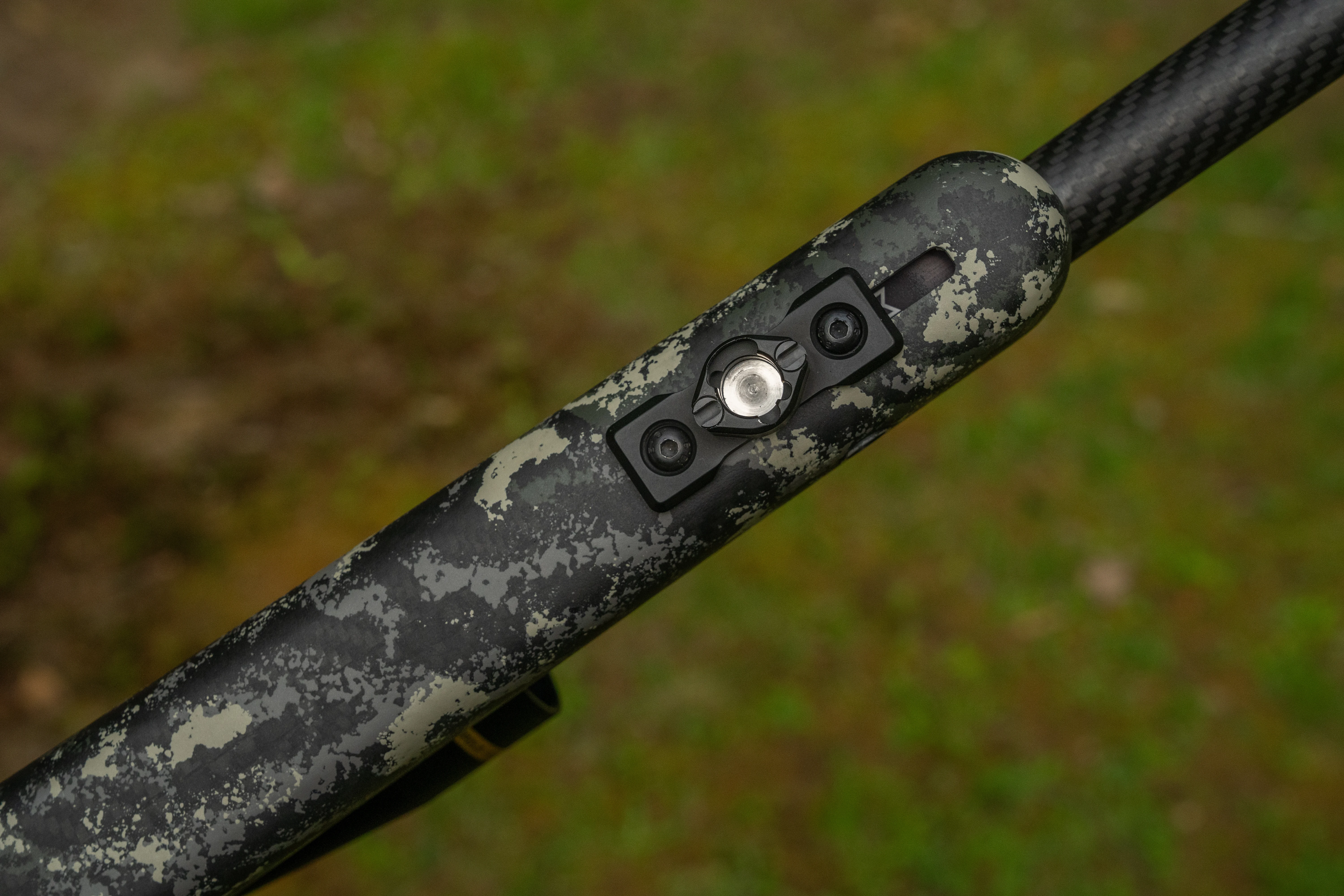 A closeup of the Springfield-Armory Boundary Carbon rifle's M-Lok rail.