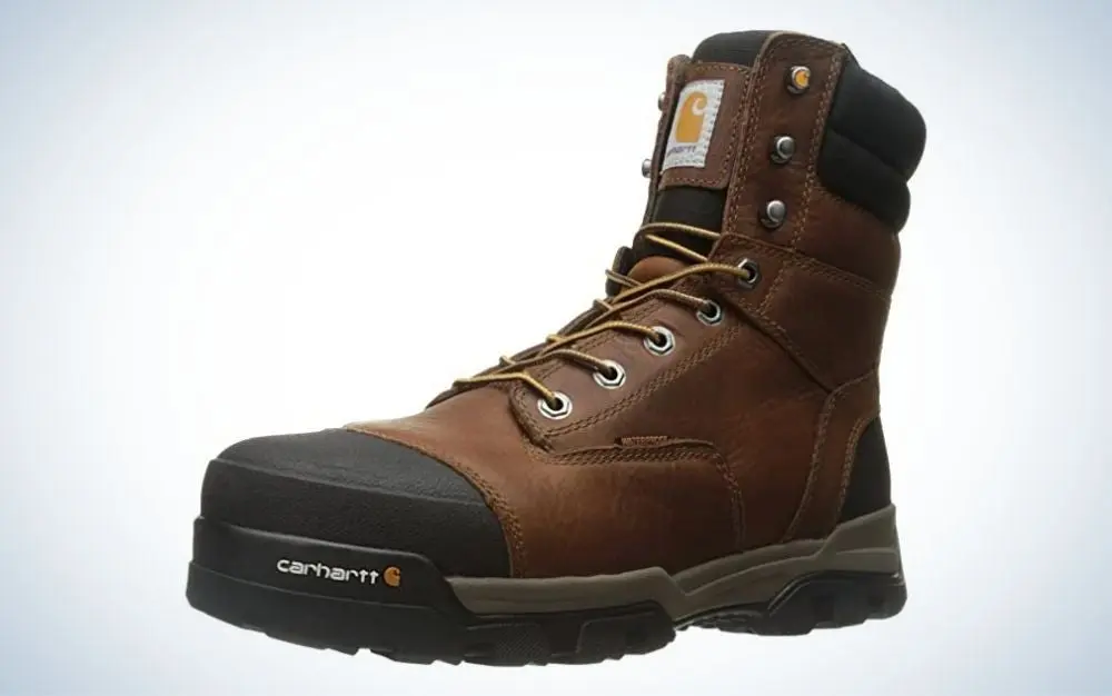 Carhartt Men's 8&quot; Energy Waterproof Composite Toe are the best waterproof boots for landscaping.