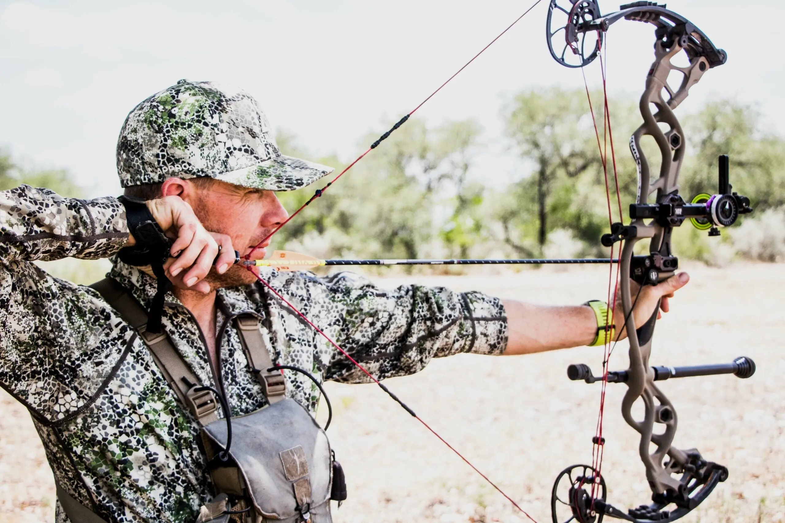 Jace Bauserman shooting a bow