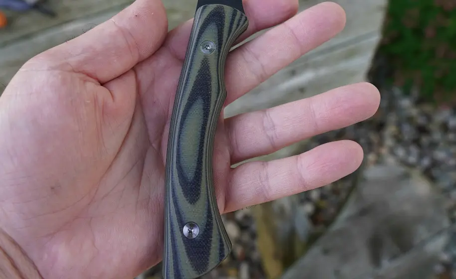 Close-up of Montana Knife Company Huk Flathead Fillet handle