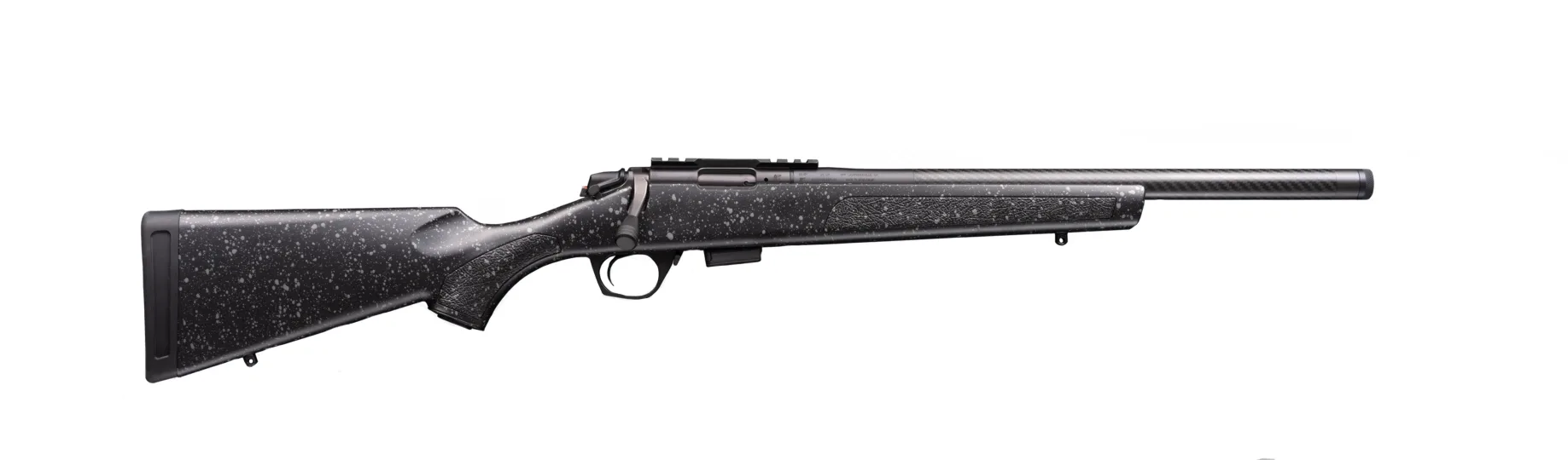 Bergara BMR Carbon bolt-action rimfire rifle on white background. 