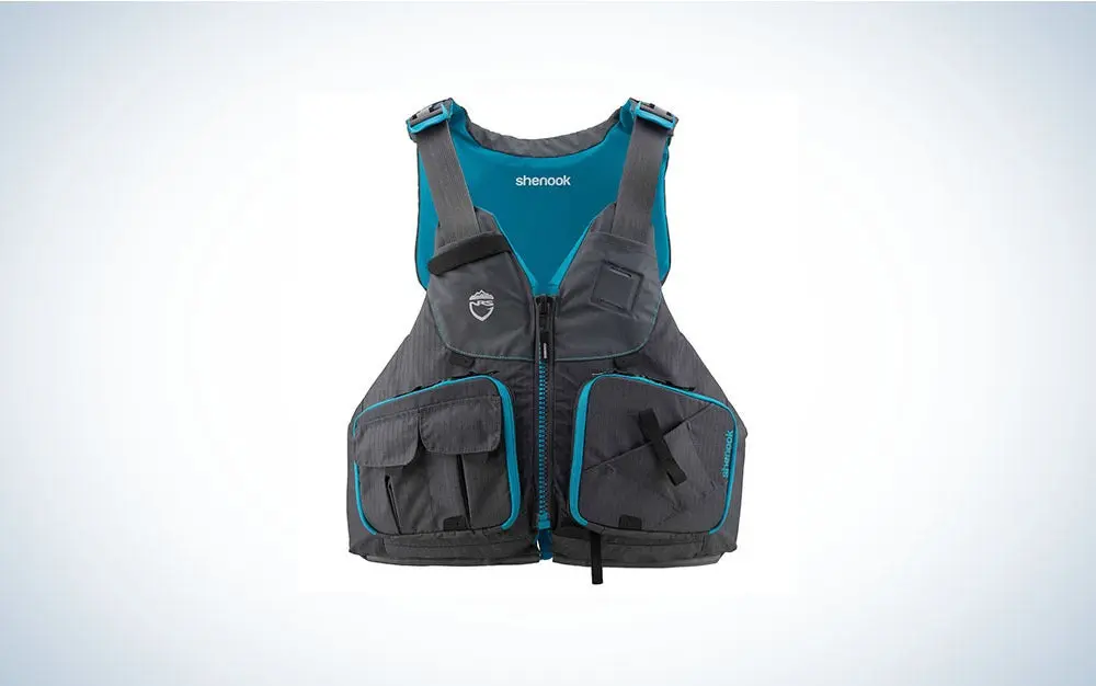 Black and blue women's life jacket