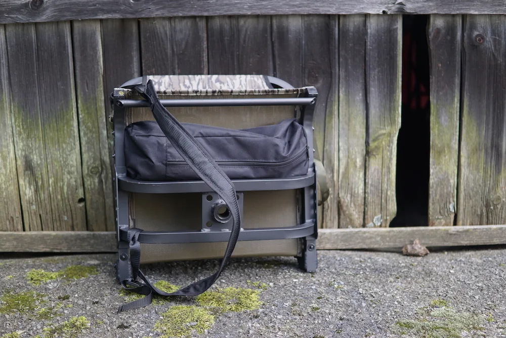 Millennium Quad Ground Blind Chair folded up