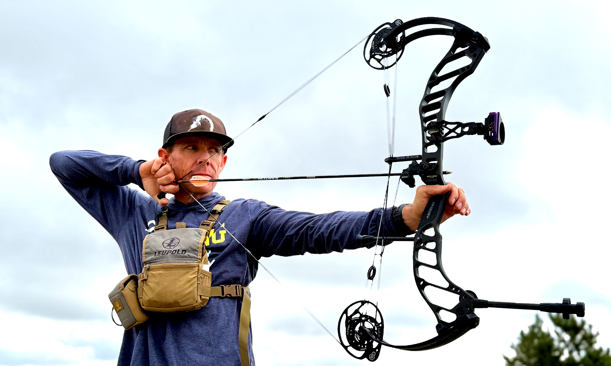 An archer shoots the new Bowtech Ascend compound bow. 
