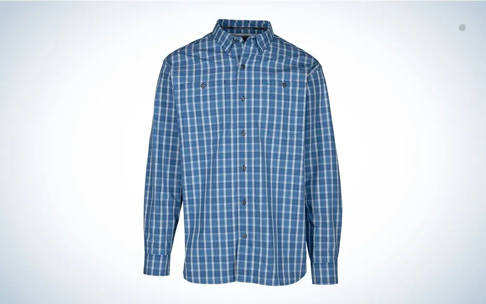 World Wide Sportsman Performance Plaid Long-Sleeve Shirt for Men