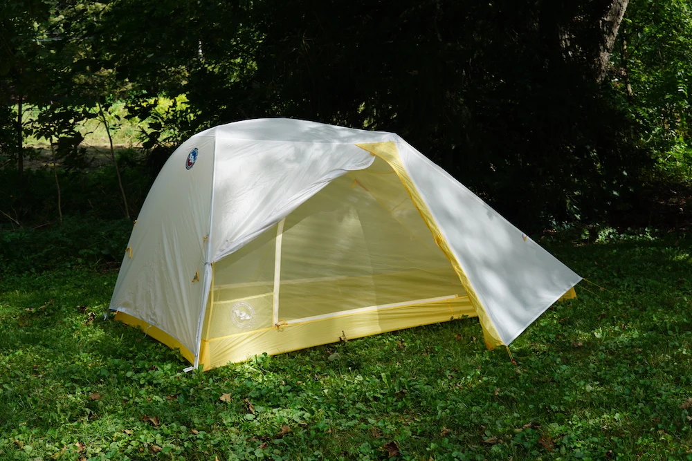 Big Agnes Tiger Wall Tent set up with rainfly