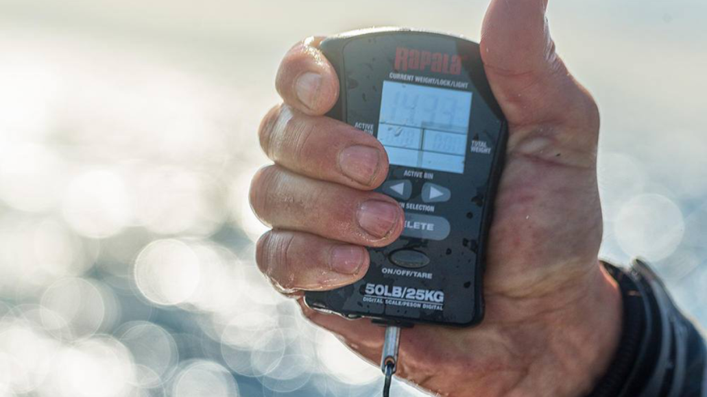 Man holding Rapala Digital Fish Scale