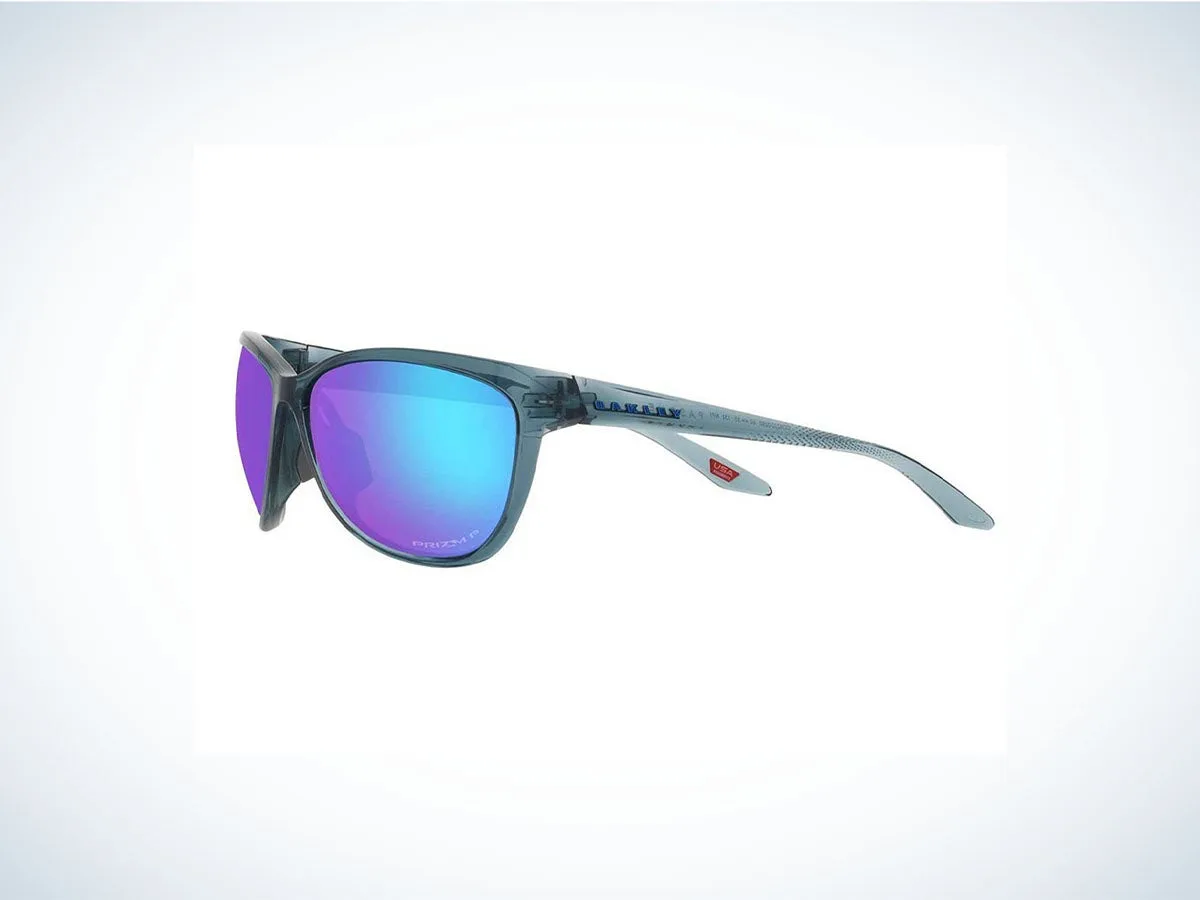 Blue Oakley Pasque sunglasses with blue lenses