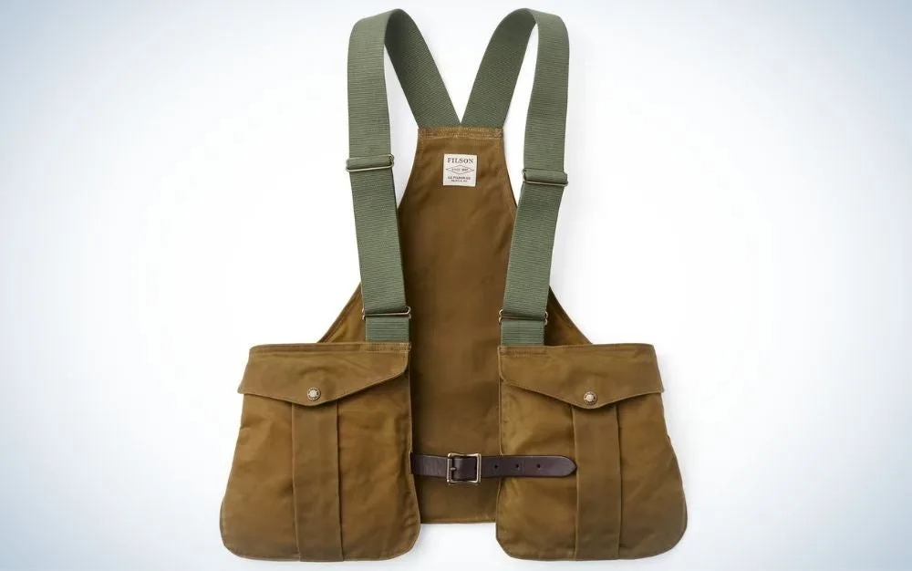 Filson Tin Cloth Game Bag is the best strap style upland hunting vest.